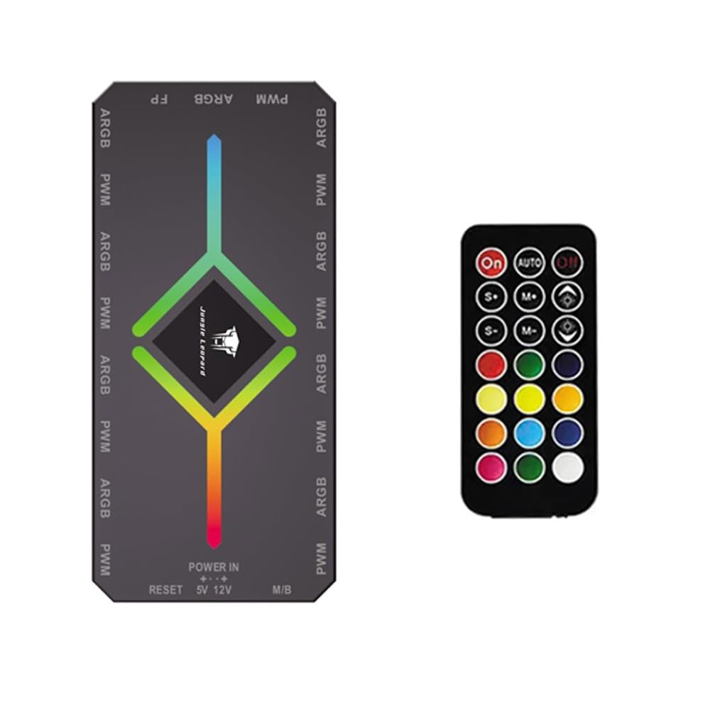  ARGB Fan Hub Controller 1 to 9 BLACK JUNGLE LEOPARD