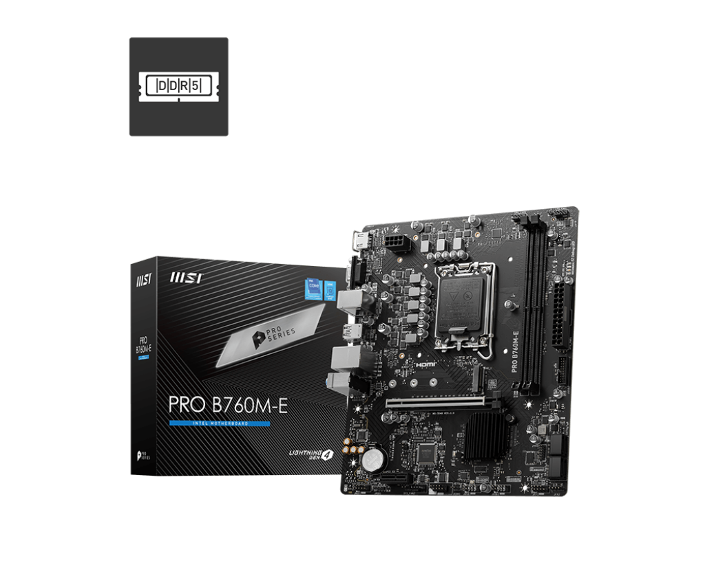 MSI PRO B760M-E DDR5 intel® LGA 1700 mATX Motherboard