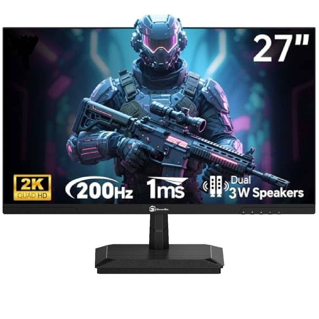 GamerTek 27" 2K 200Hz 1MS IPS QHD Gaming Monitor Striker V2
