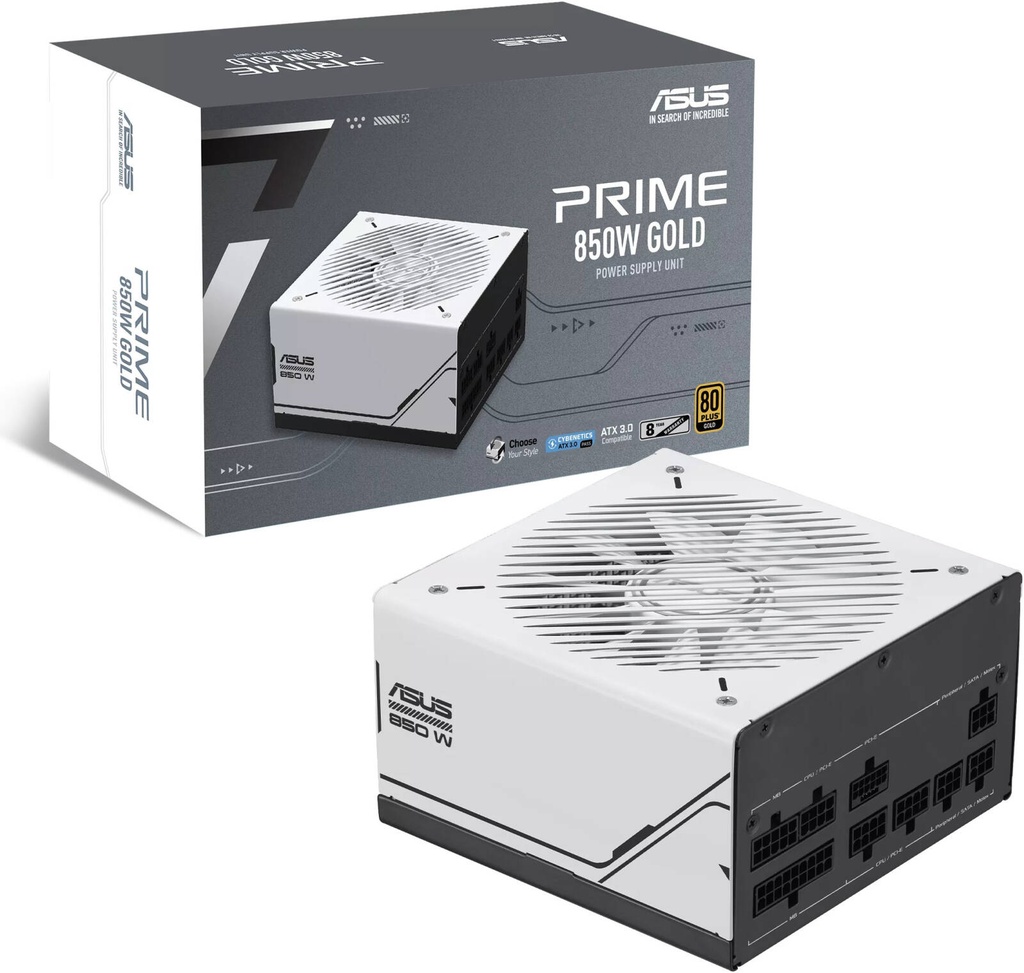 ASUS Prime AP-850G Fully Modular ATX Power Supply, 850W Power, 80 Plus Gold ATX 3.1 PCIe Gen 5.1 