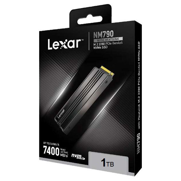  Lexar 1TB with Heatsink NM790 M.2 SSD NVMe PCIe Gen4x4 7400MB/S