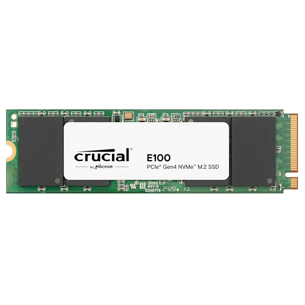 Crucial E100 1TB M.2 NVMe PCIe Gen4 Internal SSD, Up to 5,000MB/s