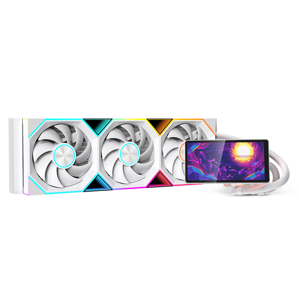 Jungle Leopard Liquid Cooler ProFlow 360 White with LCD 5.5 Inch