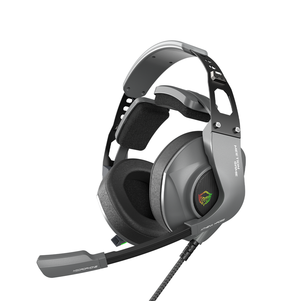 Meetion HP099 RGB Backlit Stereo 7.1 surround sound Wired Gaming Headset - Black-GRAY