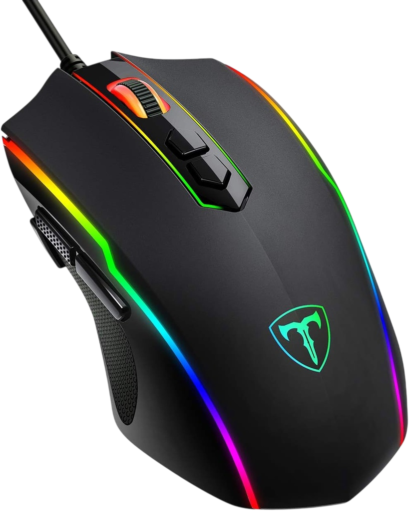 Gaming Mouse T16 Wired with 8 Programmable Buttons, Chroma RGB Backlit, 7200 DPI Adjustable, Comfortable Grip Ergonomic Optical Computer Gaming Mice.