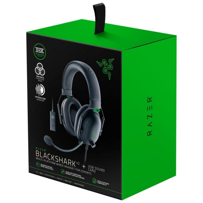 OPEN BOX Razer Blackshark V2 MultiPlatform Wired Gaming Headset + USB Sound Card