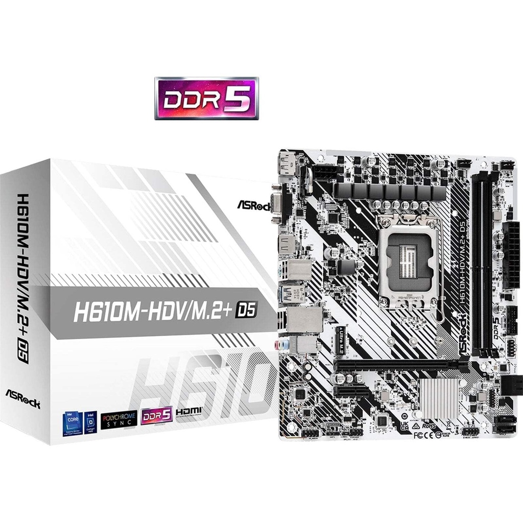 MB H610M-HDV/M.2+ ASROCK DDR5 WHITE Edition 