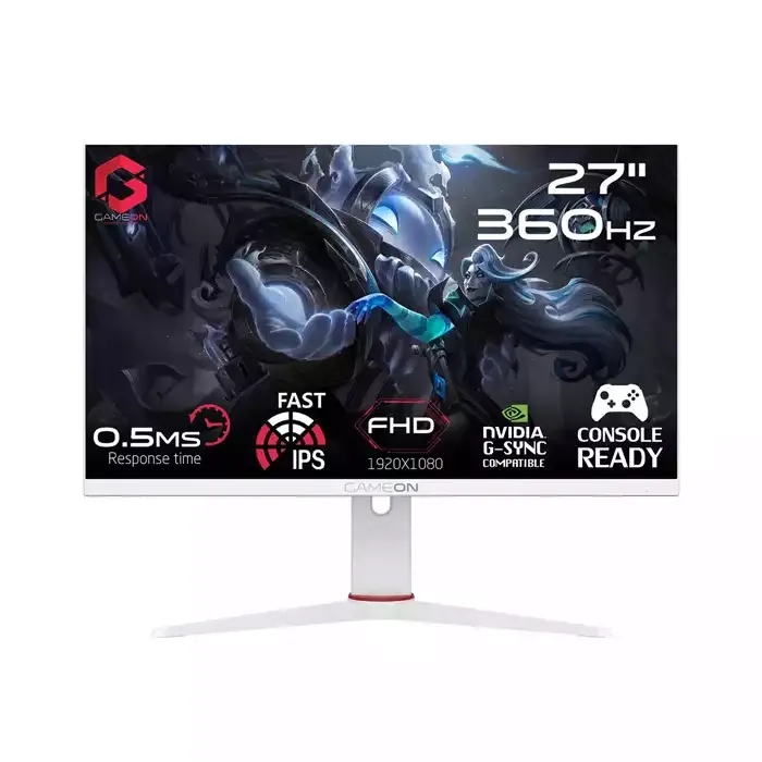 GAMEON  27" 360Hz, 0.5ms, Fast IPS Gaming Monitor - Artic Pro Series GOA27FHD360IPS White
