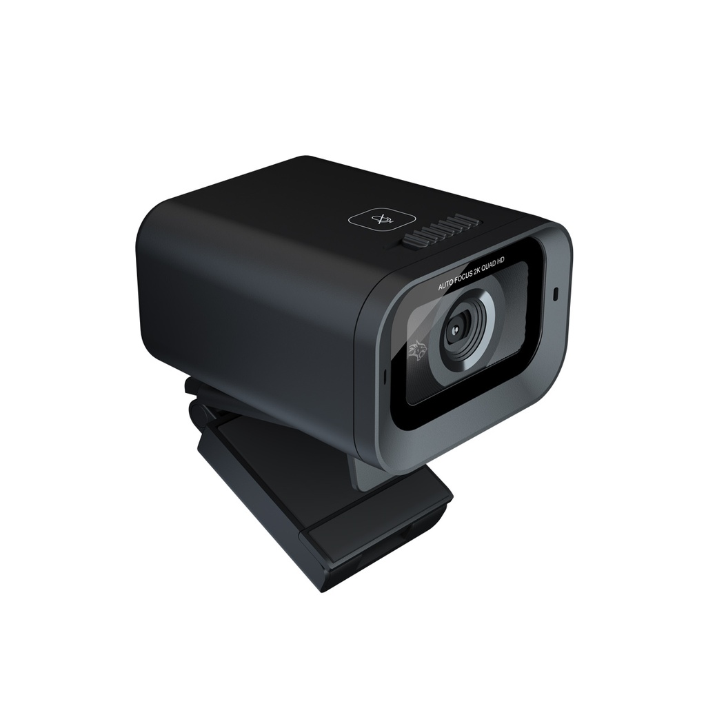 Porodo Gaming 2K 30fps Auto Focus Webcam with in-built Mic and Tripod PDX535-BLACK