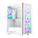 CASE MONTECH X3 GLASS WHITE - 6 FANS