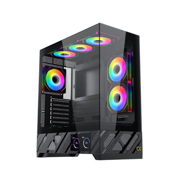  CASE Xigmatek Alphard PRO black with 6in Smart LCD and 6 FANS RGB