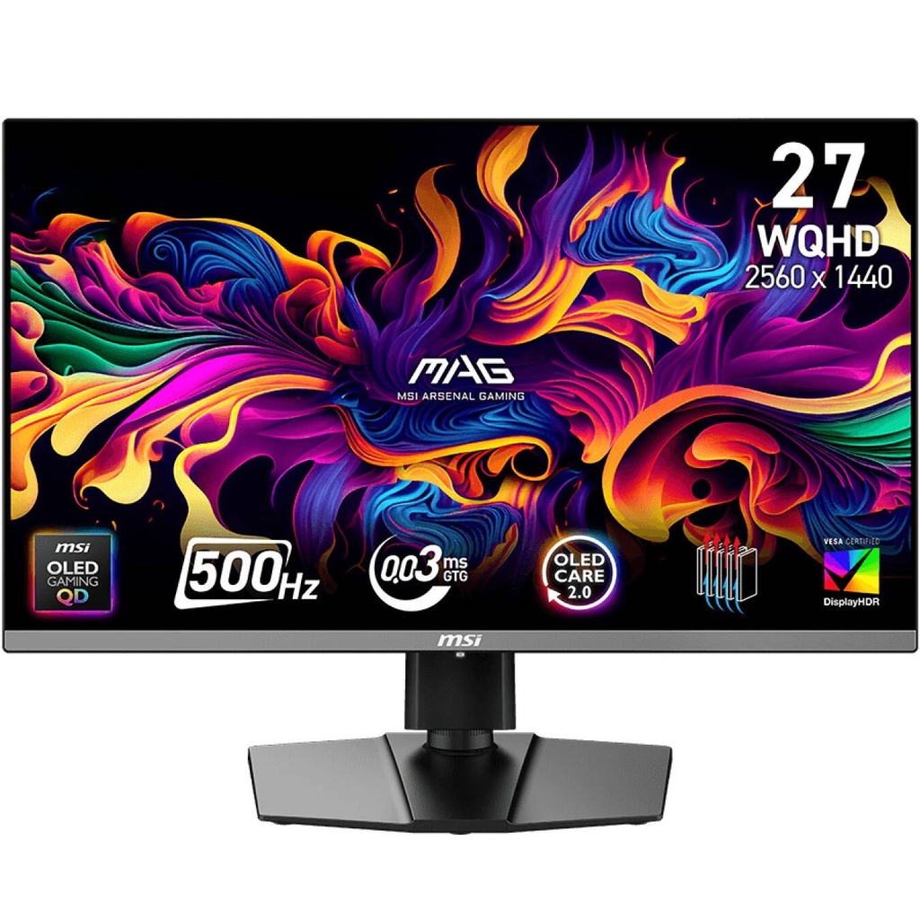 MSI 27", 500Hz, 0.03ms, QD-OLED, WQHD | Gaming Monitor MSI X50 MAG 272QP  