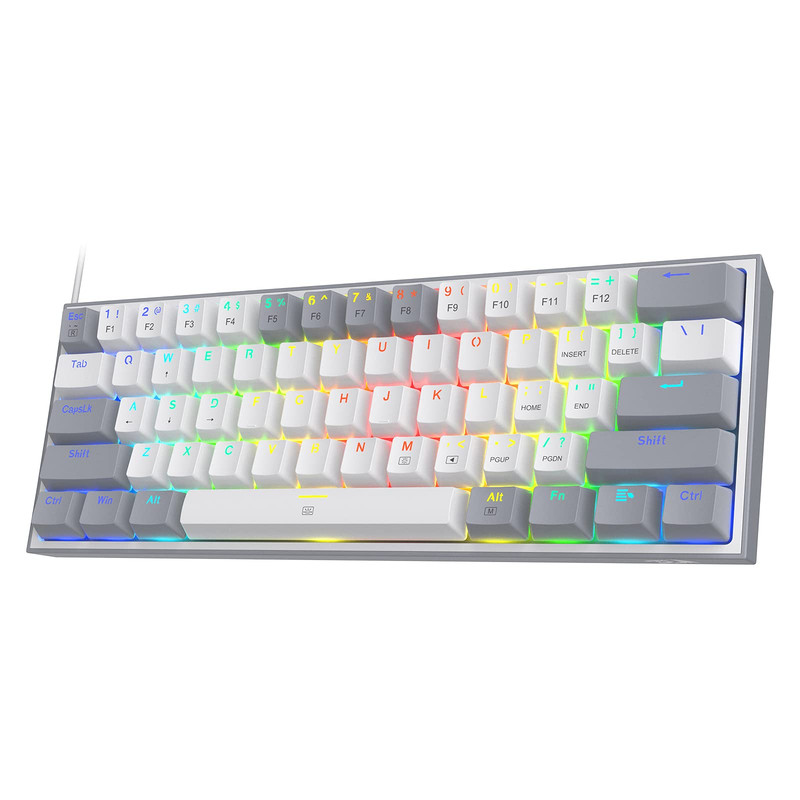 KEYBOARD REDRAGON K617-RGB WHITE/GRAY
