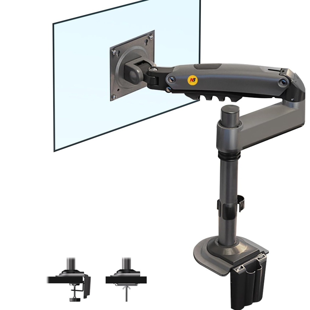 NB North Bayou Monitor Desk Mount Long Arm NB H100 BLACK