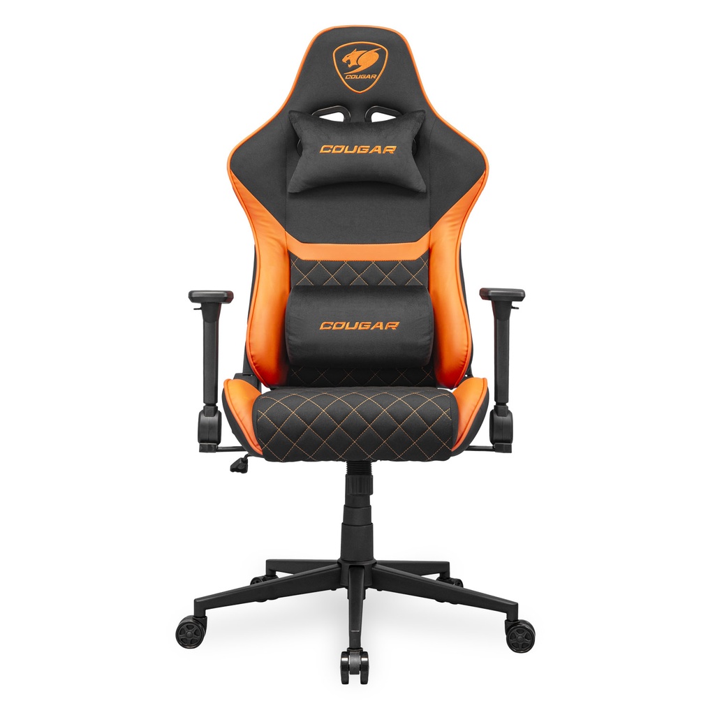 Cougar Armor One V2 F Woven Fabric Gaming Chair – Black/Orange CG-CHAIR-ARMORONE-V2-ORG-FB 