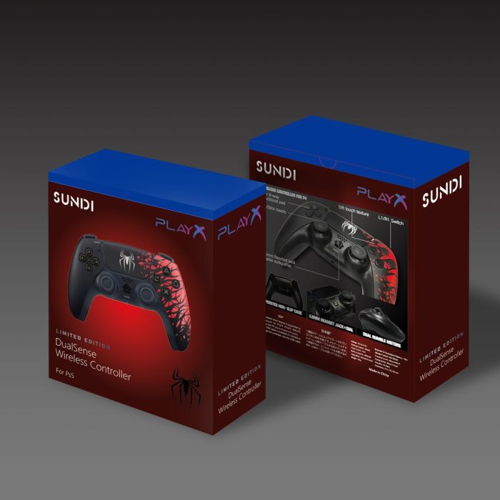 PLAYX DUALSHOCK PS4 WIERLRSS CONTROLLER / SPIDER MAN EDITION