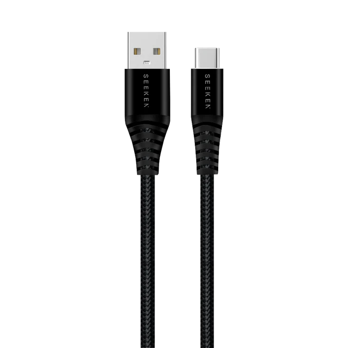 Seeken USB-A to USB-C 30W Braided Charging Cable - 2m 