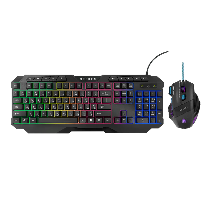 SEEKEN COMBO KEYBOARD AND MOUSE RGB - AR/EN