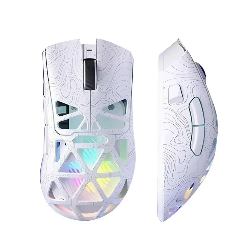 MOUSE AULA SC620 Wireless Gaming Mouse - WHITE CONTOUR , 2.4G/USB-C/BT, Adjustable 12,000 DPI & 1000 Polling Rate, PAW3311 Sensor