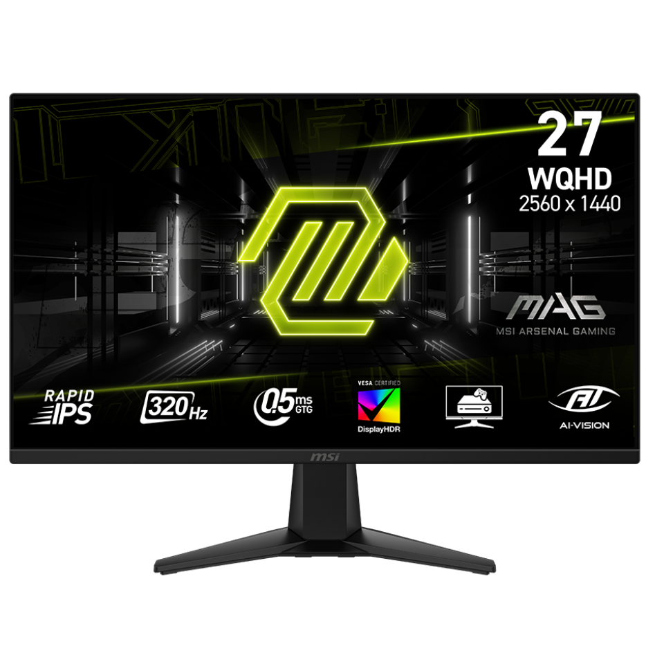 Msi 27" 2K 320Hz 0.5ms GTG IPS MAG 275QF X32 Gaming Monitor (حصرياً لدى قيمز ستور)