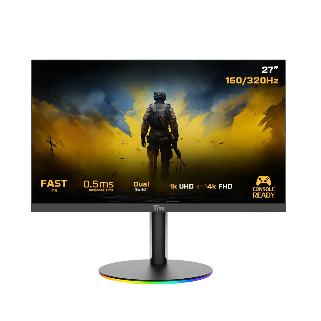 Twisted minds 27" 4K 160Hz/320Hz FHD Dual Switch, 0.5ms, HDMI 2.1, Fast IPS TMDX27B