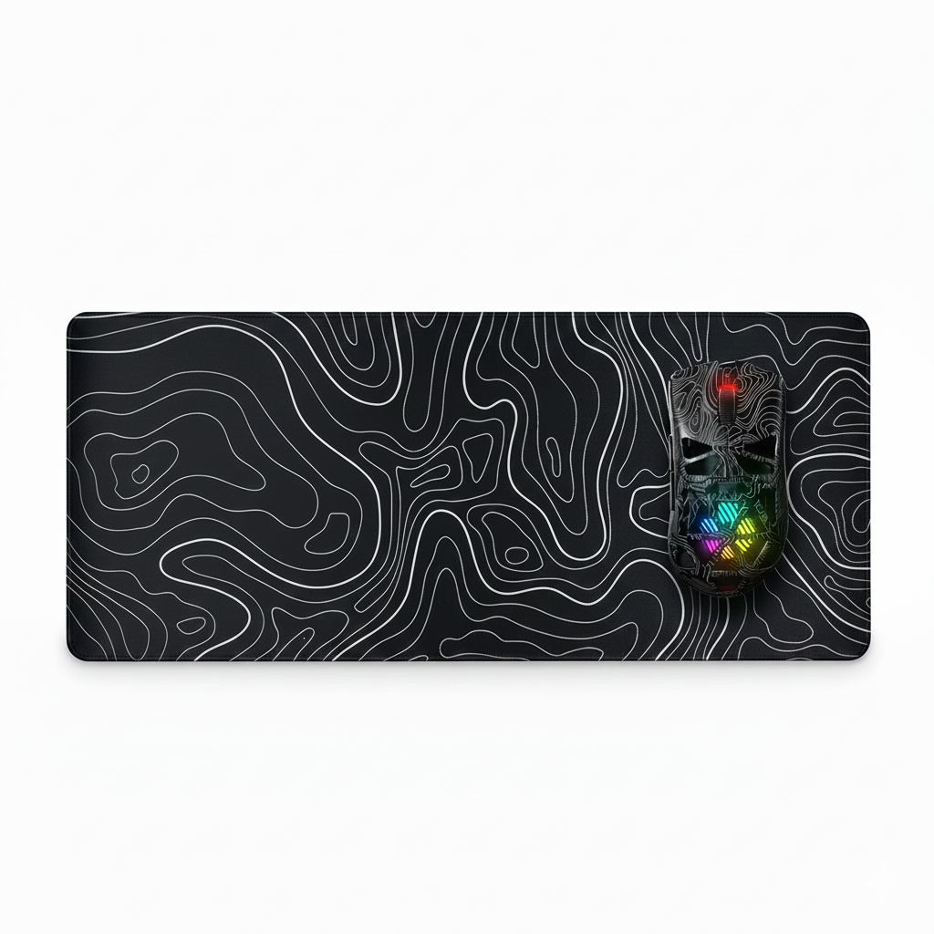 MOUSE AND MOUSE PAD  / BLACK