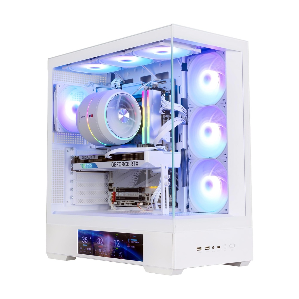 Zalman P40 DS ATX Case with LCD Display White