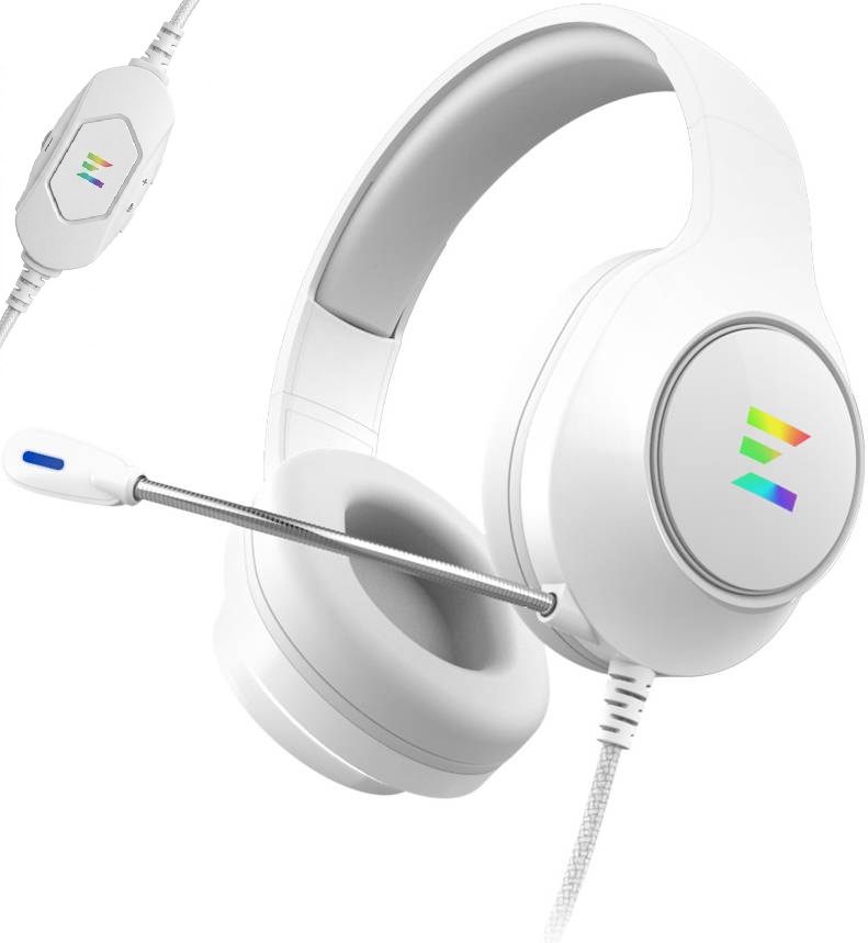Zalman Gaming Headset Hi-Fi Wired (WHITE), Virtual 7.1 Surround Sound ZM-HPS310
