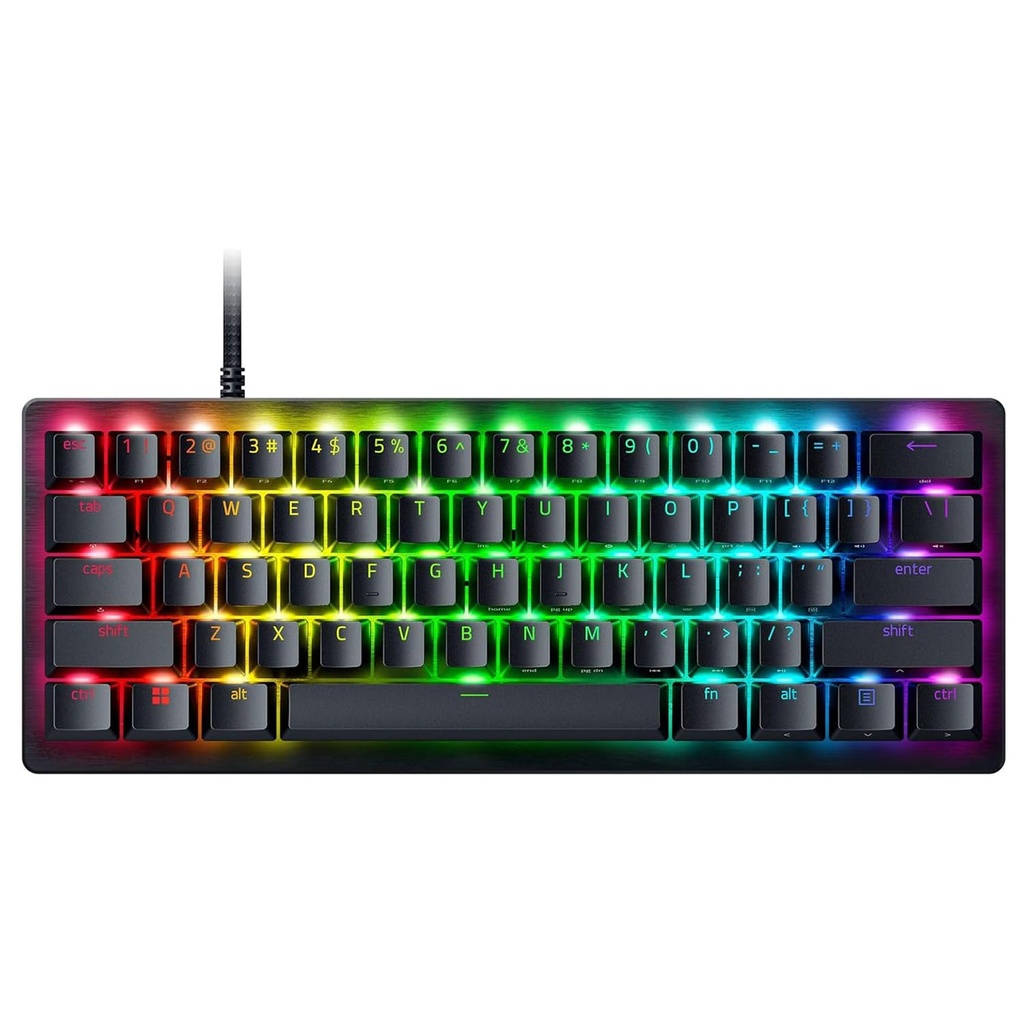 Huntsman Mini 60% Gaming Keyboard with Purple Switch, Clicky Optical-Mechanical Switches,