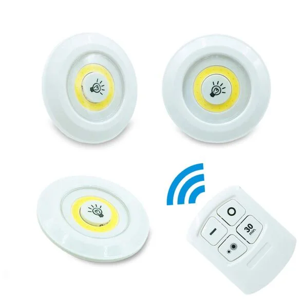 LED LIGHT WITH REMOTE CONTROL SET OF 3