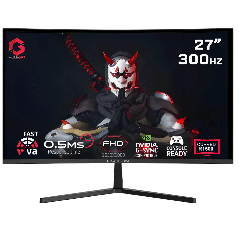GAMEON 27'' 300Hz, 0.5Ms, Curved R1500 GOC27F300 Gaming Monitor