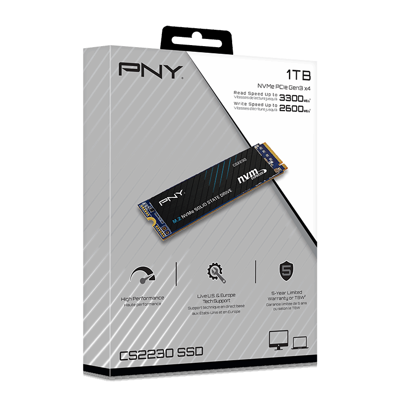 1TB M.2 SSD NVMe 2280 PNY CS2230 3300MB/S