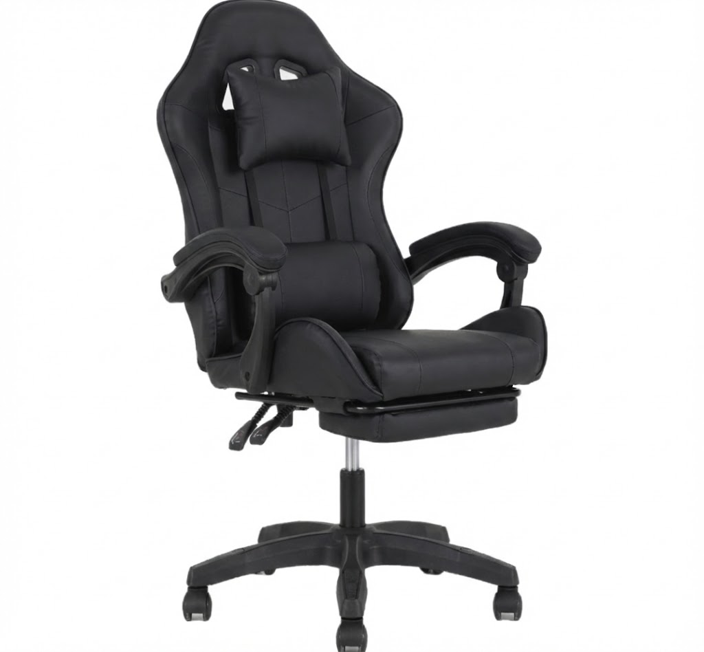  Gaming Chair FULL BLACK with Footrest 32FR