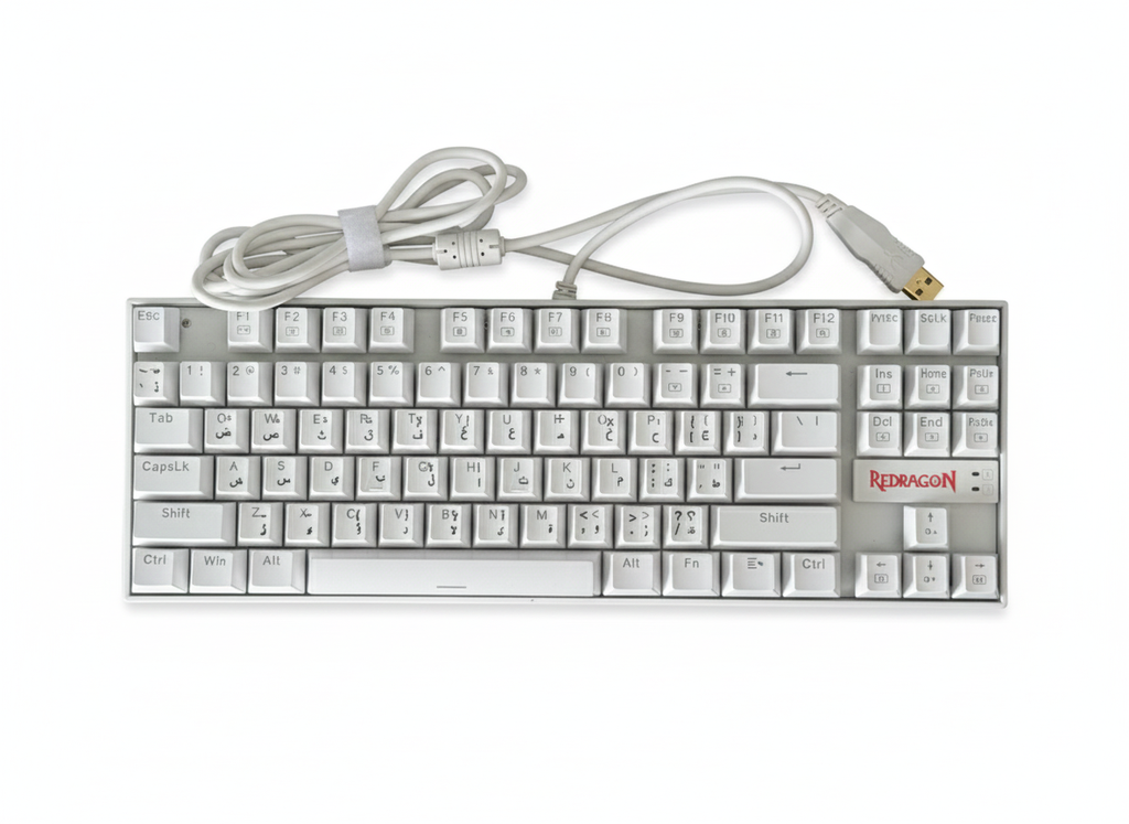 USED KEYBOARD REDRAGON K552 RGB WHITE (BLUE SWITCH)