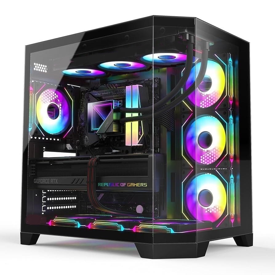 CASE Tortox Prism Core PC CASE BLACK 7 FANS RGB