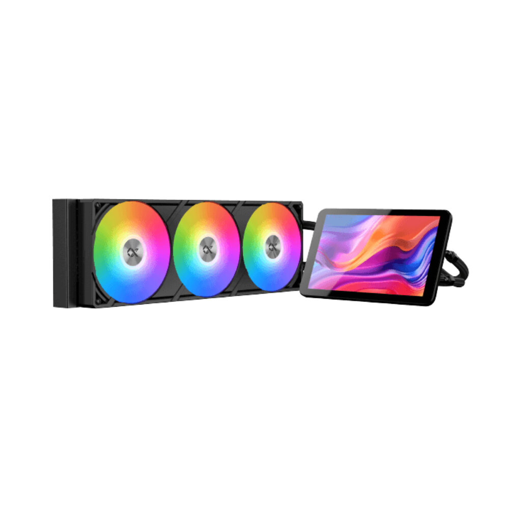 Xigmatek Connect Pro 360 AIO 7" LCD ARGB CPU Liquid Cooler - Black | EN48357