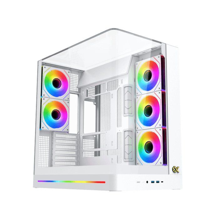 XIGMATEK Pano II WHITE E-ATX Case with 8 FANS RGB