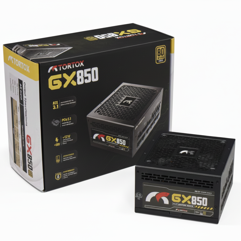 POWER SUPPLY 850W PCIE 5.1 80+ GOLD Full modular Tortox GX850W 