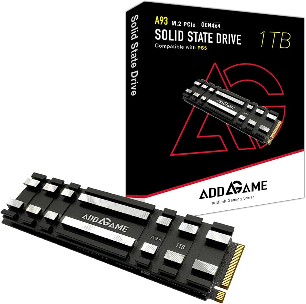 1TB M.2 SSD ADDLINK A93 2280 PCIE NVME with Heatsink Gen4x4 7400MB/S