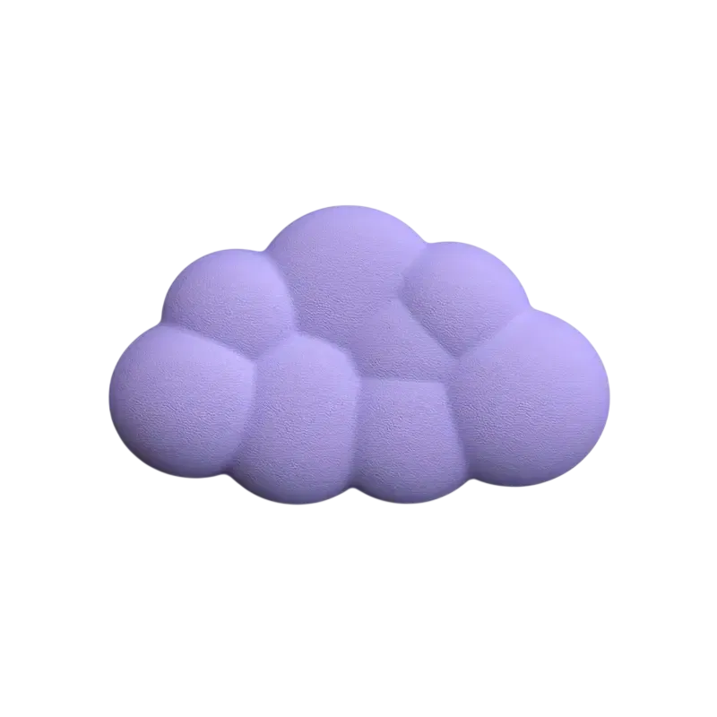 Purple Cloud Mouse Wrist Rest 