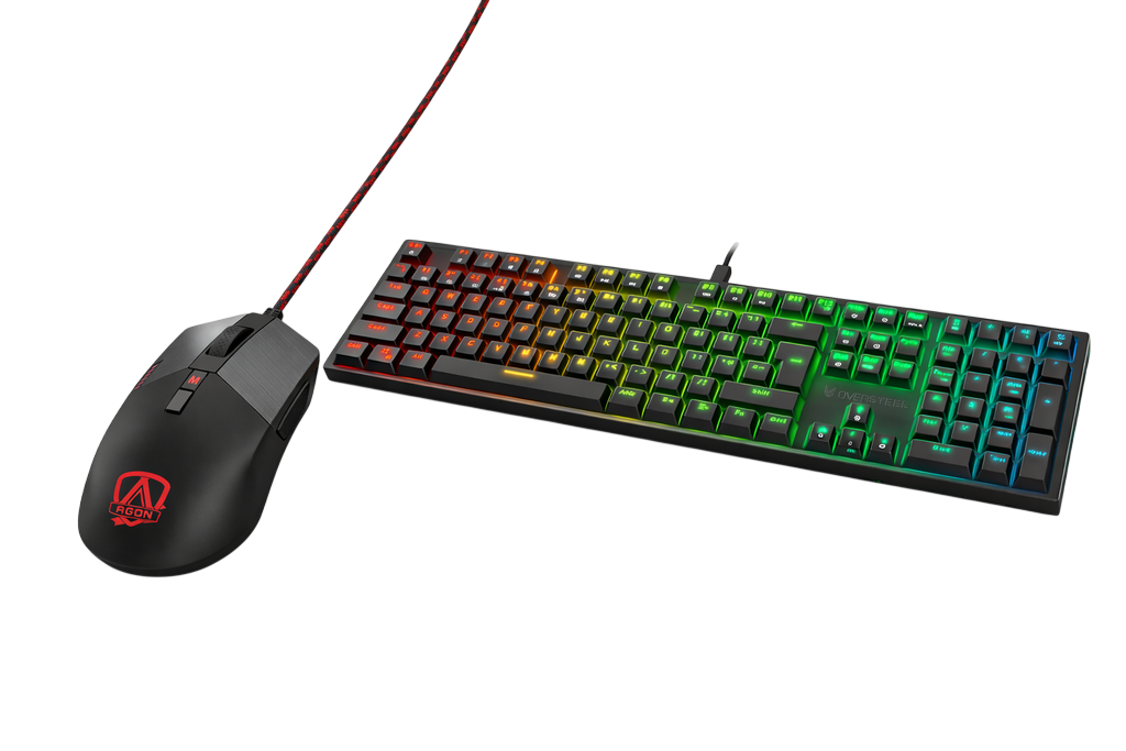 GAMING KEYBOARD OVERSTEEL & MOUSE AOC COMBO 
