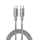 Porodo 60W Type-C To Type-C Braided Cable 3M - Grey