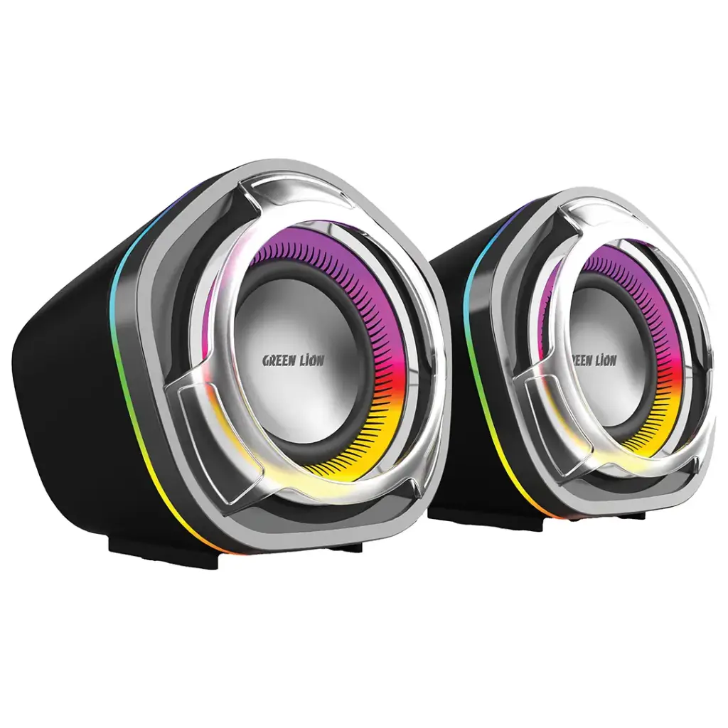 Green Lion Clario Gaming Speakers - Black {GNCLGAMSPBK} 