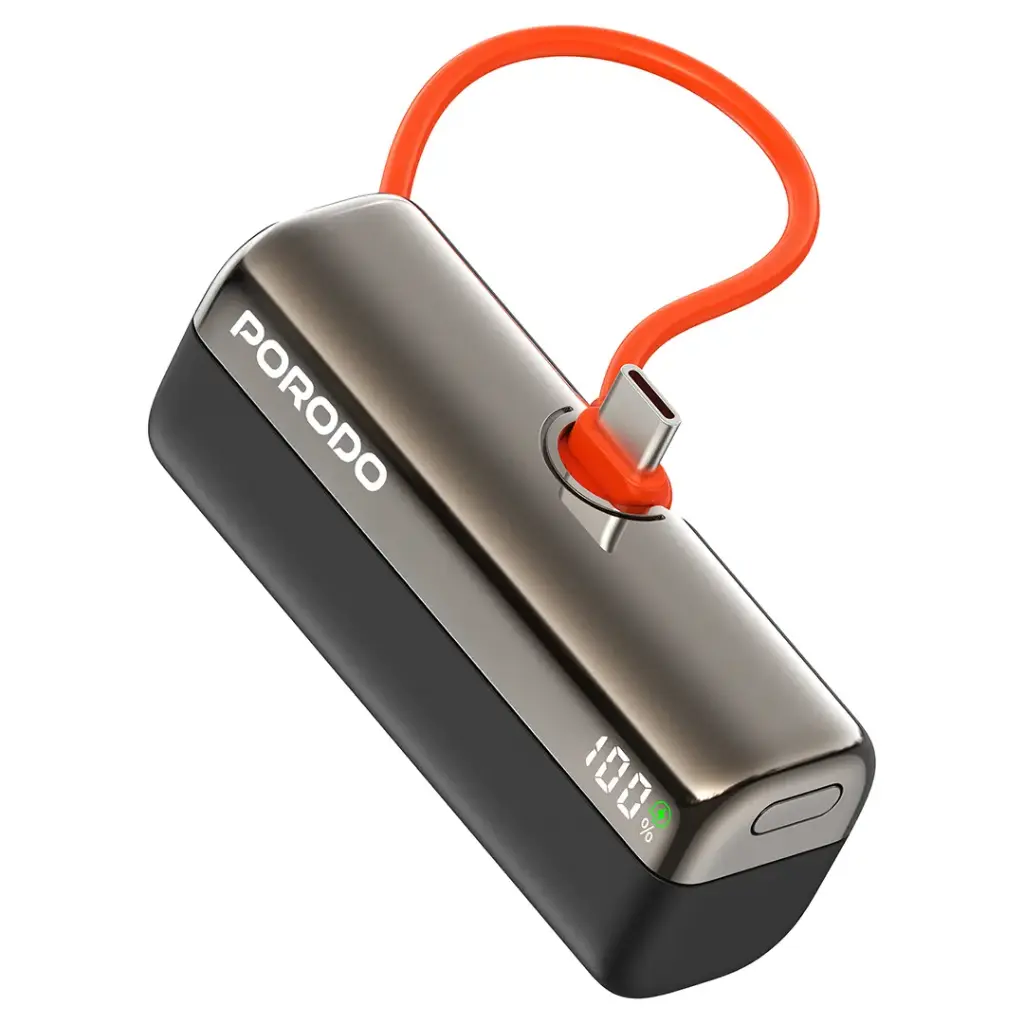 Porodo Pocket Volt 5000mAh Power Bank-black-PDPBFCH