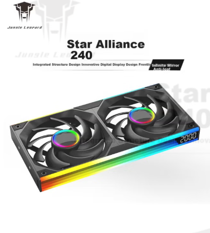 Jungle Leopard Star-Link  240 BLACK forward ARGB PC Blade Case Fan 800 - 2300RPM±10%