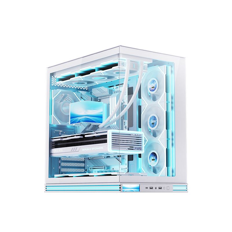CASE JUNGLE LEOPARD AX-2 RGB LCD White ( WITHOUT FAN)