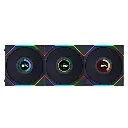 LIAN LI UNI Fan TL-LCD 120 BLACK (3pcs) RGB REVERSE Wireless Triple Pack