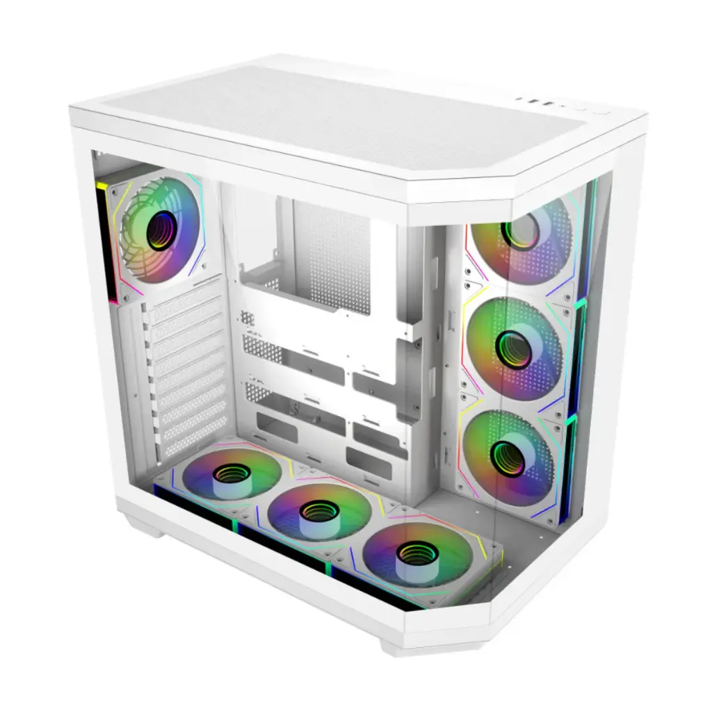 CASE FSP U580-WA WHITE 7 FANS ARGB 