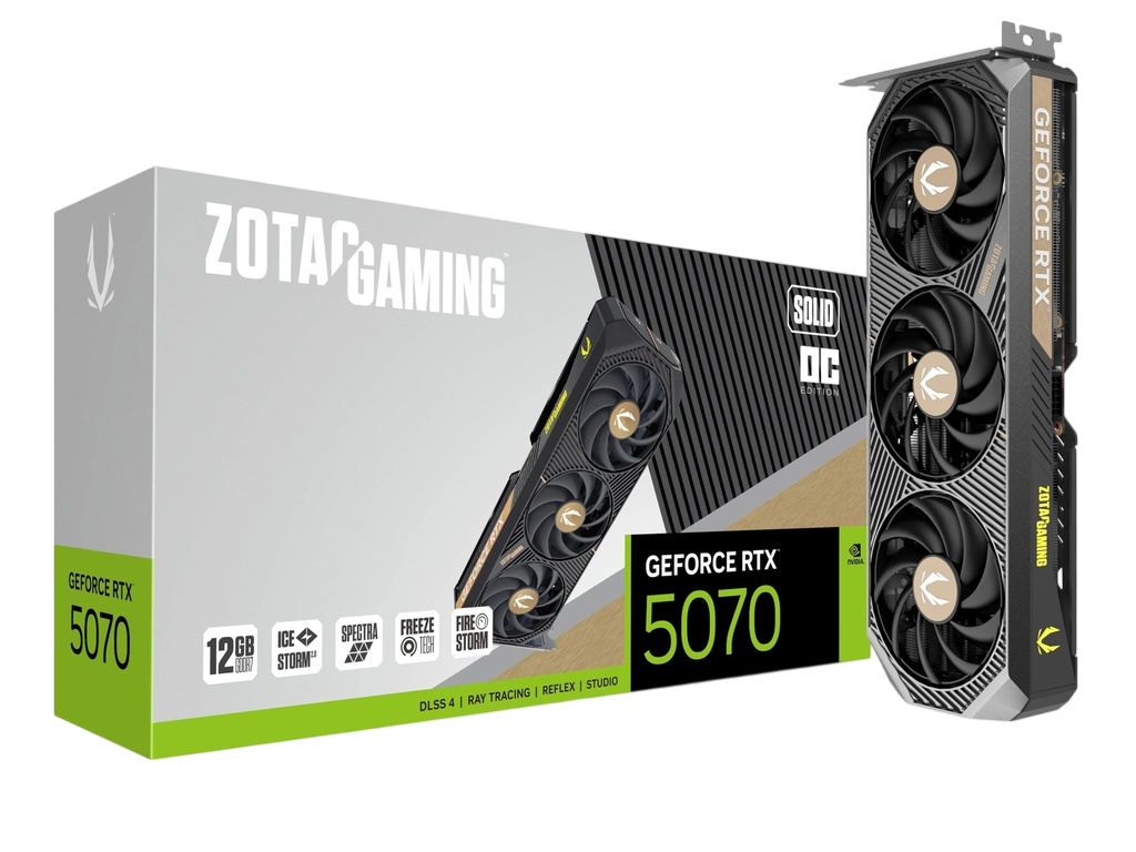 ZOTAC GAMING GeForce RTX 5070 SOLID OC 3FANS 