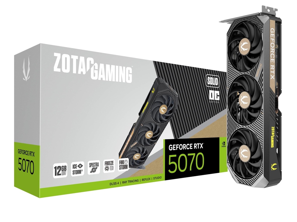 ZOTAC GAMING GeForce RTX 5070 SOLID OC 3FANS 